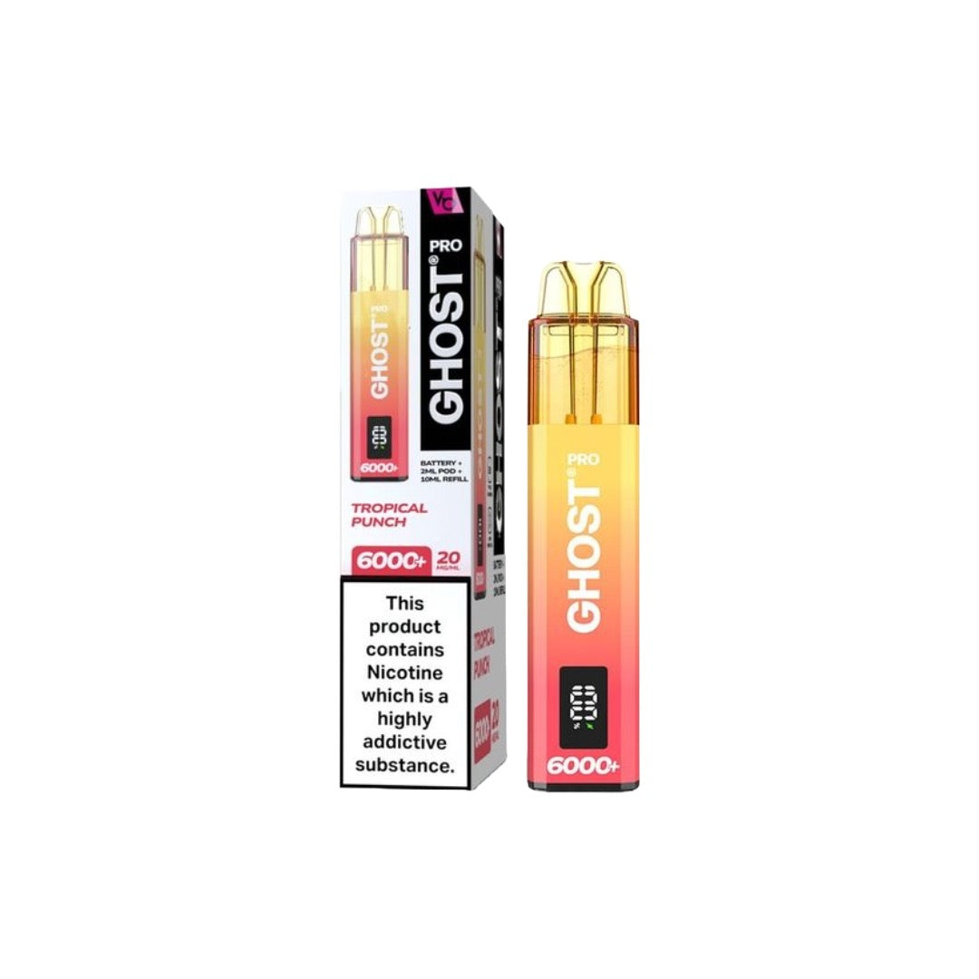 20mg Ghost Pro 6000+ Disposable Vapes Bars