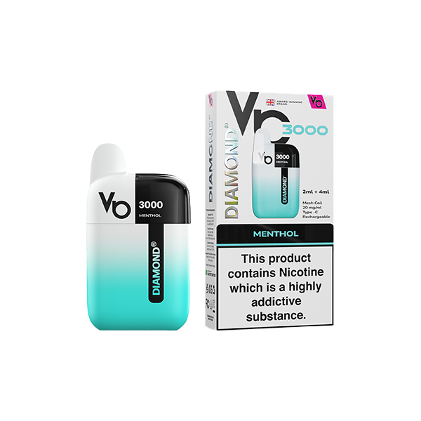 20mg Vapes Bar Diamond 3000 Pod Vape Kit 3000 Puffs