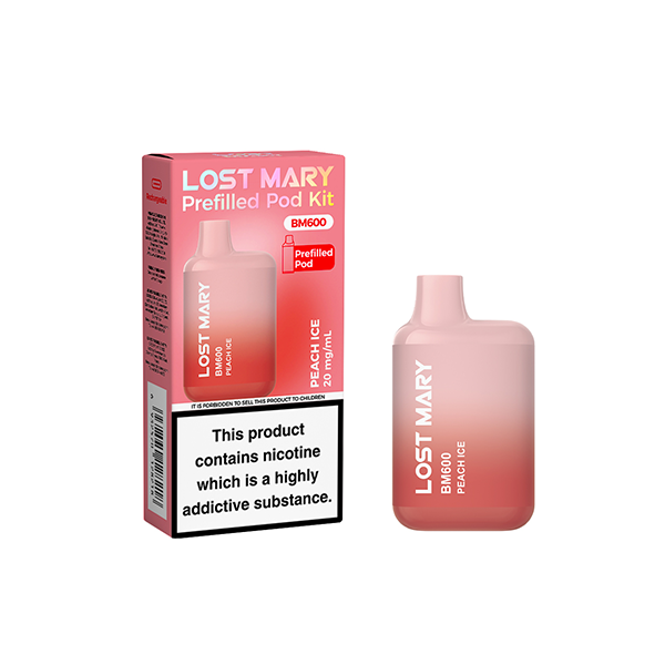 20mg Lost Mary BM600 Prefilled Pod Vape Kit 600 Puffs